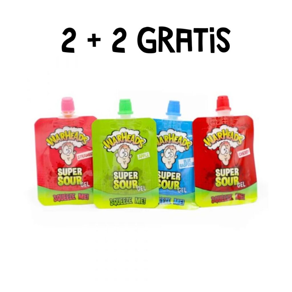 2+2 Gratis Warheads Sour Squeeze gel