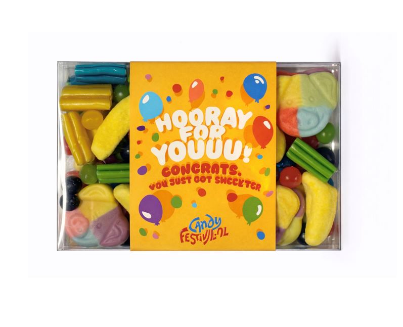 Gefeliciteerd Snoepbox – Hoera voor Jou!