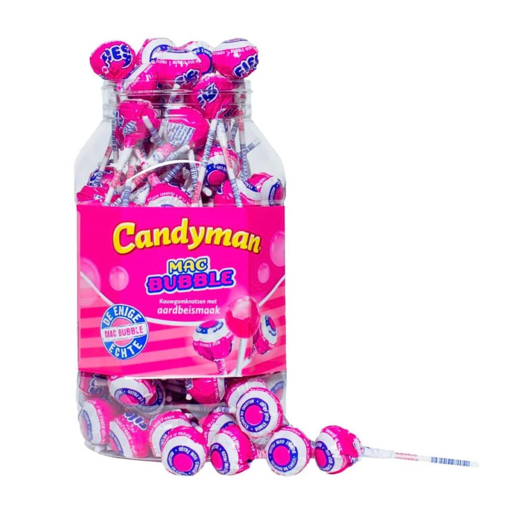 Mr Bubble Strawberry Lolly 4 stuks
