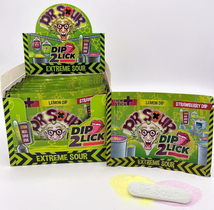 Dr Sour Dip 2 lick display 24 stuks