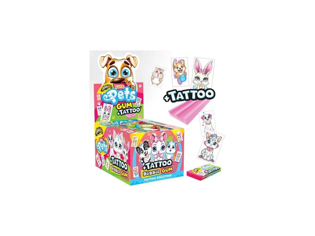 Cute Pets Tattoo kauwgum (10 stuks)