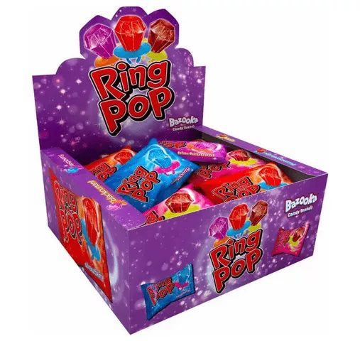 Diamant Candy Ring Pop 24 stuks
