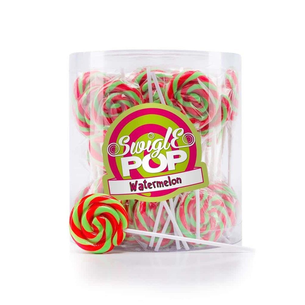 Mini Watermeloen lolly, 50 stuks