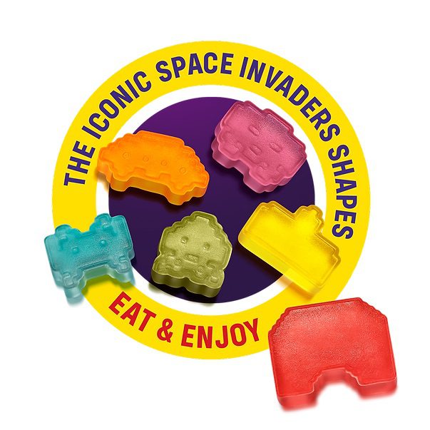 Space invaders gummies logo