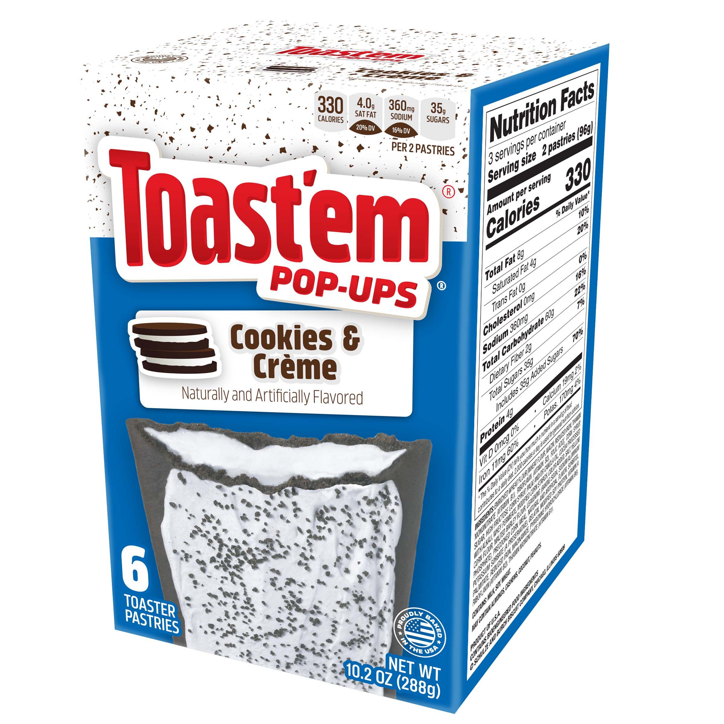 Toast’em Pop-Ups Frosted Cookies ’n Cream